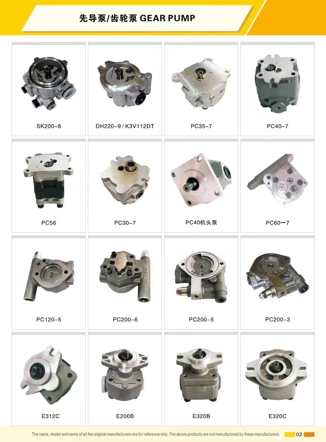 1741138545 322 MINWEE 704 24 28230 HPV90 PC200 5 PC200 3 excavator repair parts hydraulic gear